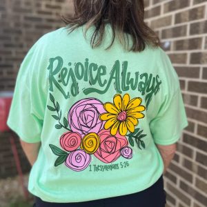 Rejoice Always Tee - Mint