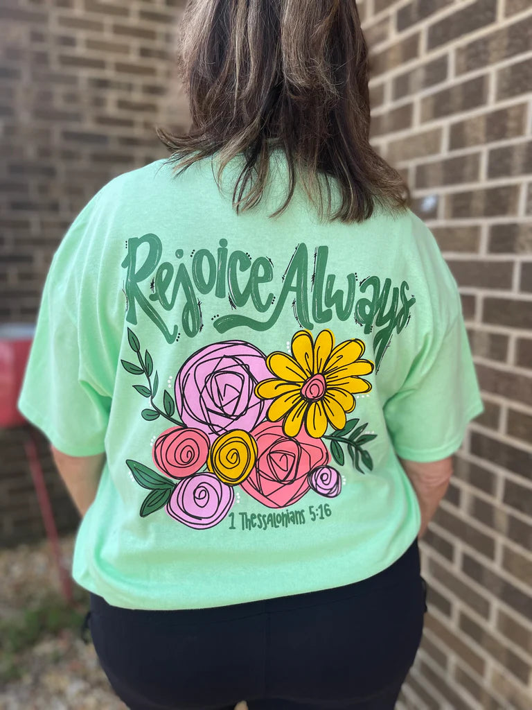Rejoice Always Tee - Mint