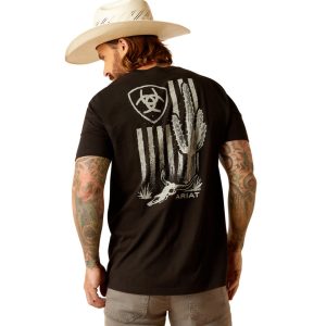 Ariat Cactus Flag Tee - Black