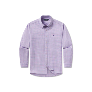 Dyer Performance Plaid Dress Shirt - Purple & Wine