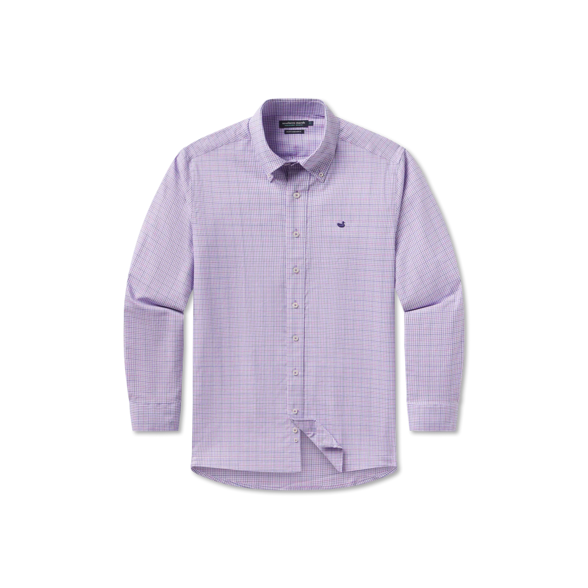 Dyer Performance Plaid Dress Shirt - Purple & Wine