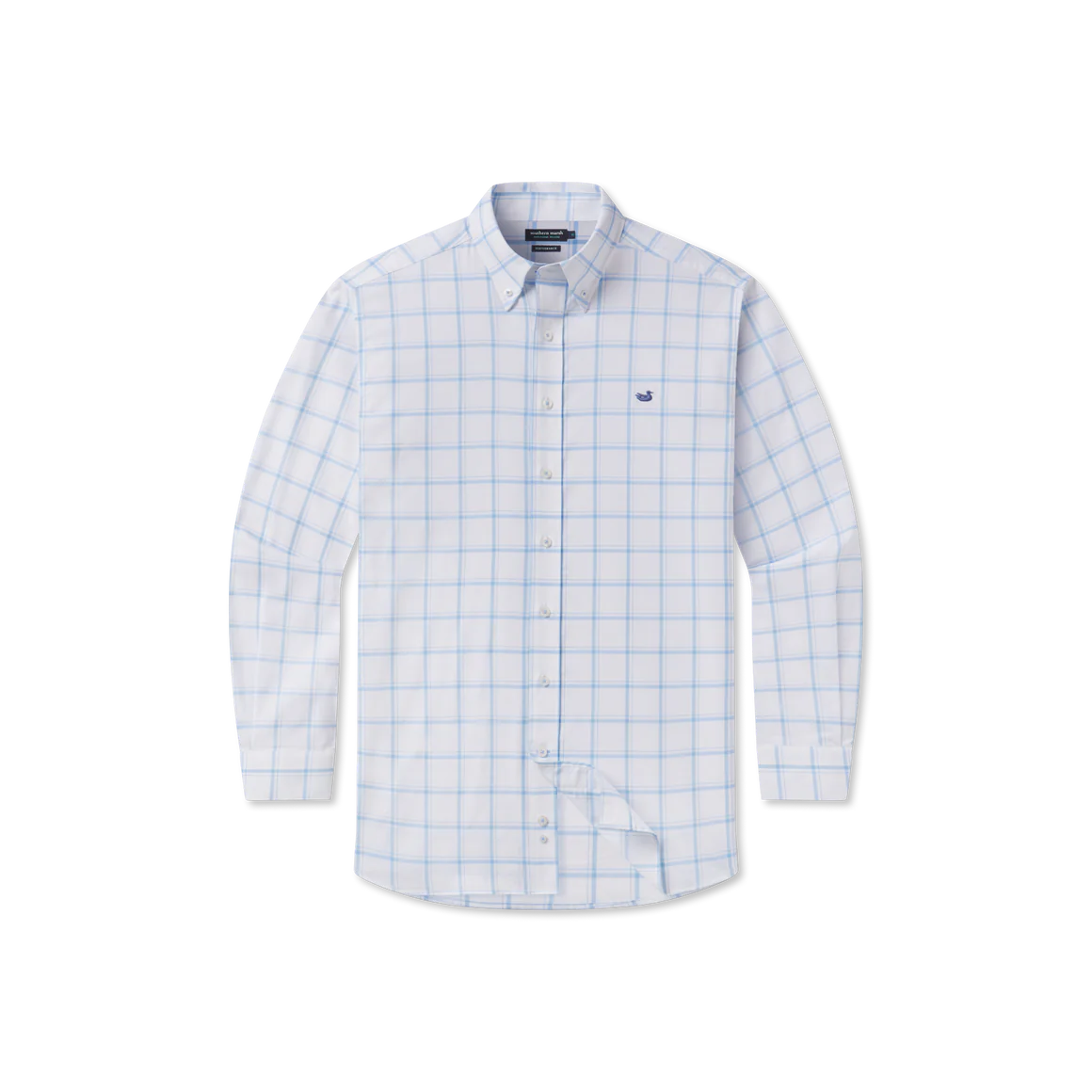 Odessa Performance Dress- White/Light Blue