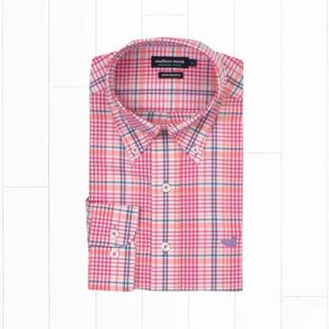 Youth Shores Windowpane - Pink & Navy