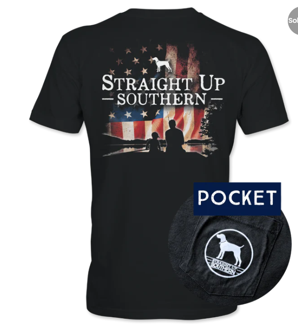 Patriotic Fishing – Pocket Tee
