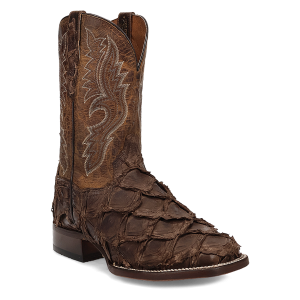 Raymond Pirarucu Square Toe Western Boot - Brown
