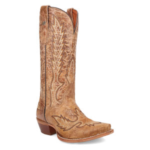 Katina Leather Boot- Brown/Brown