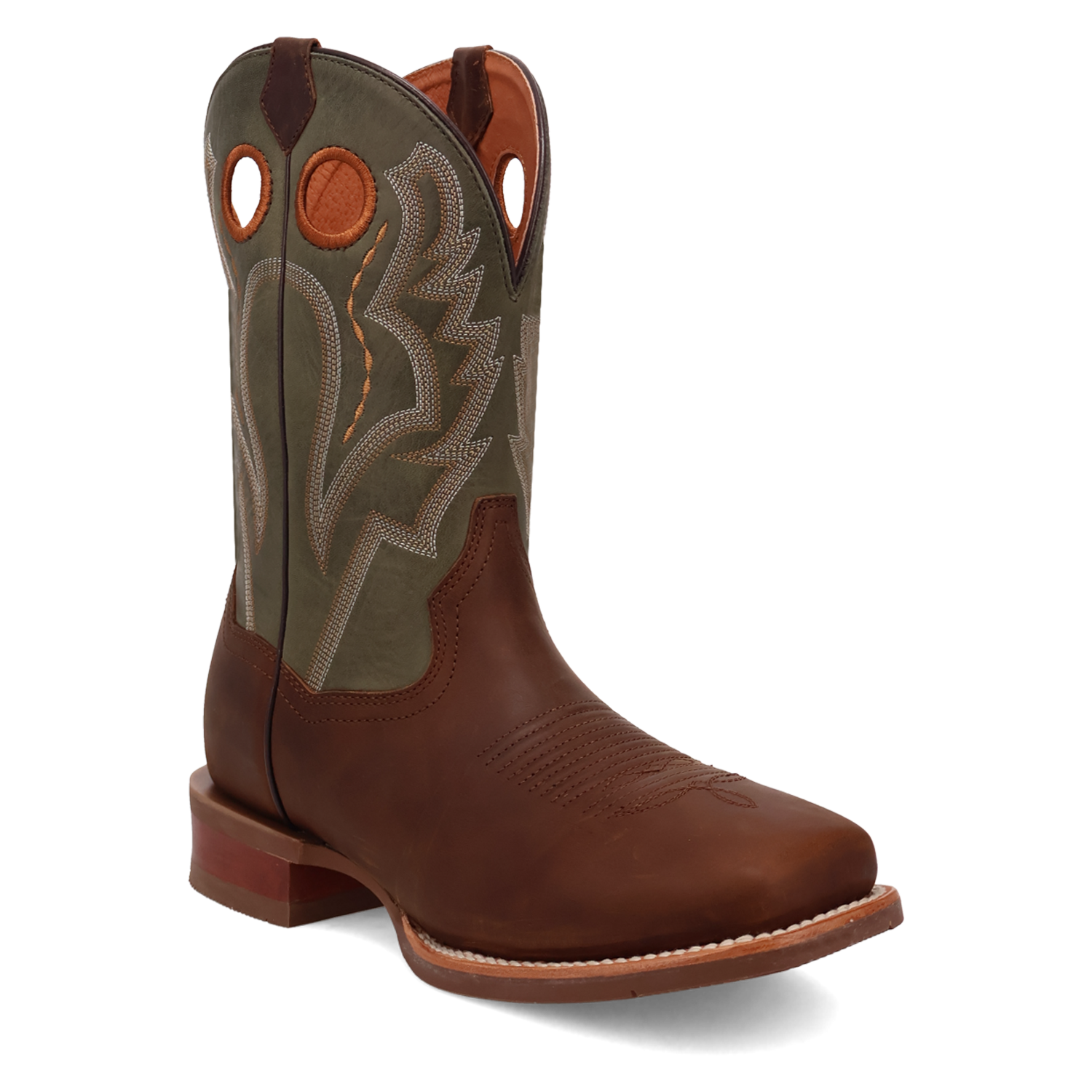 Leighton Leather Boot - Brown/Sage