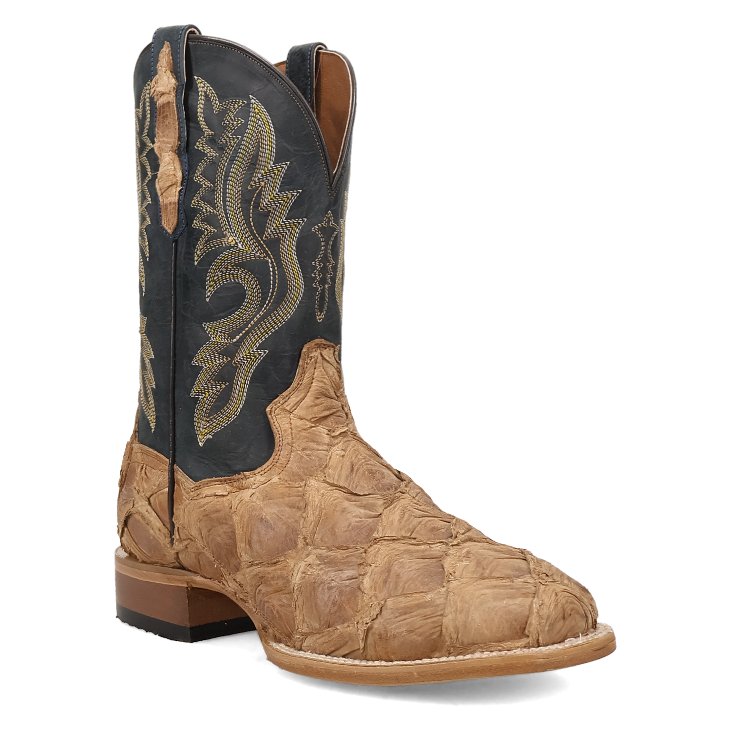 Raymund Pirarucu Boot - Tan/Blue