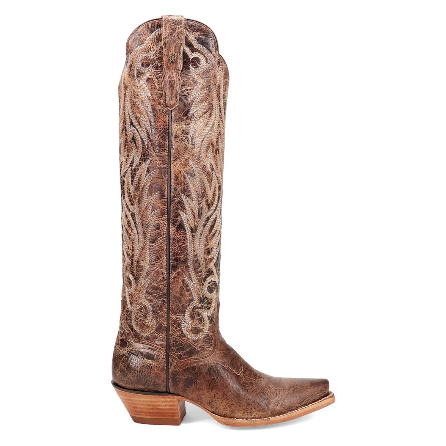 Rustic Ridge Embroidered Bison Snip Toe Western Boot