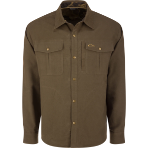 Delta Moleskin Shirt Jacket - Crocodile Brown