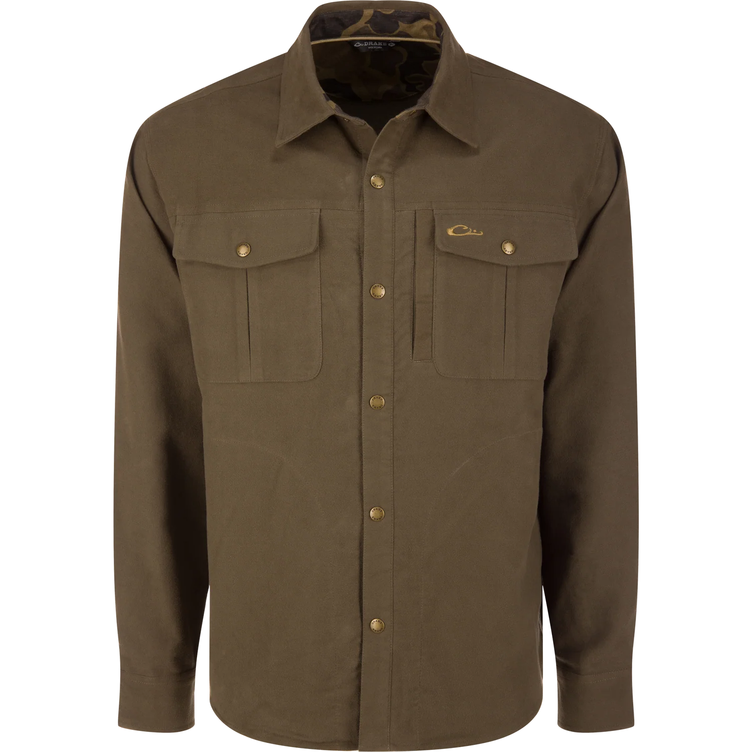 Delta Moleskin Shirt Jacket - Crocodile Brown