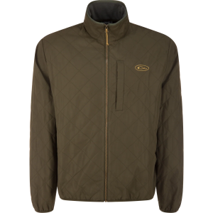 Delta Fleece-Lined Quilted Jacket - Forest Night Olive