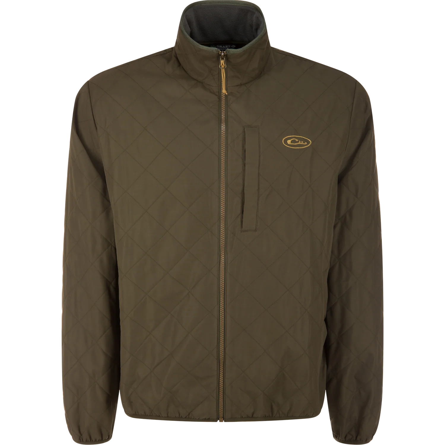Delta Fleece-Lined Quilted Jacket - Forest Night Olive