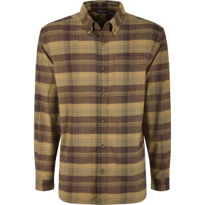 Autumn Flannel Shirt - Khaki Plaid