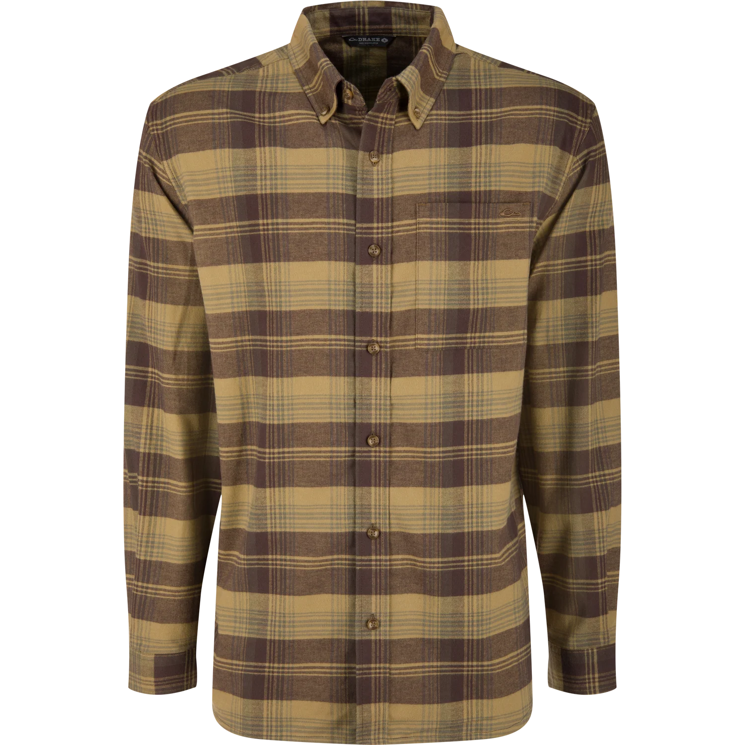 Autumn Flannel Shirt - Khaki Plaid
