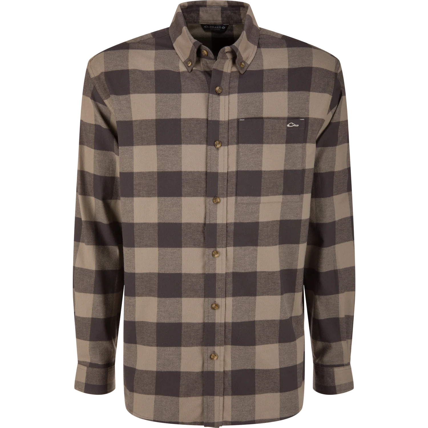 Autumn Flannel Shirt - Stone Check Plaid