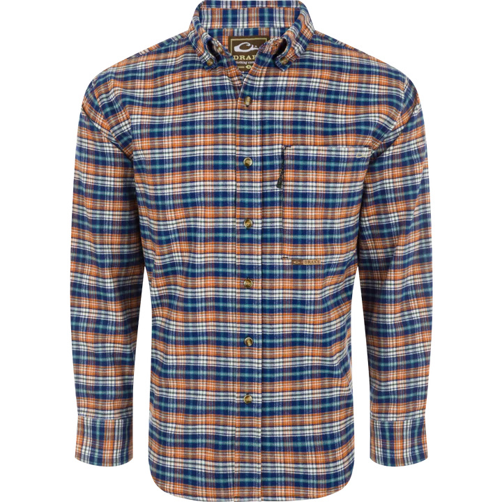 Autumn Brushed Twill Shirt - Night Sky Navy