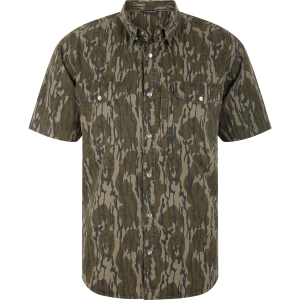 Cinco Ranch Western Acid Wash Solid Shirt SS- Original Bottomland