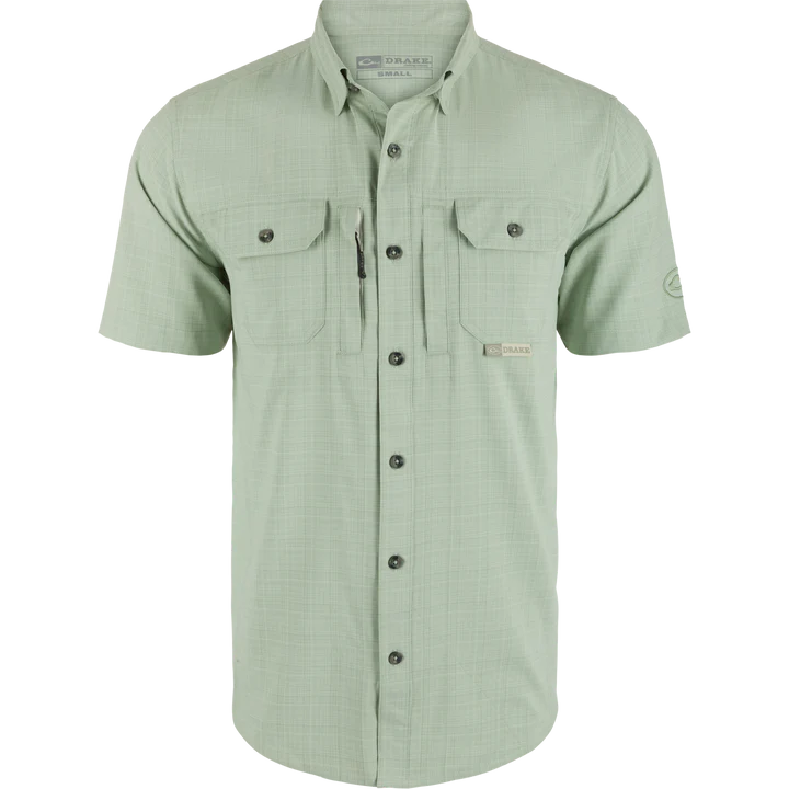 Wingshooter Trey Cross Hatch Short Sleeve Shirt- Desert Sage