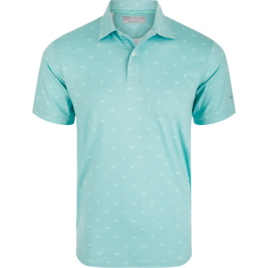 Performance Print Polo - Aqua Haze