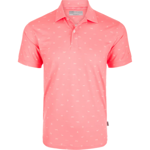 Performance Print Polo - Shell Pink