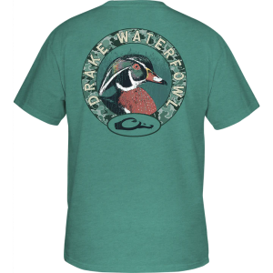Wood Duck Circle T-Shirt - Sea Blue
