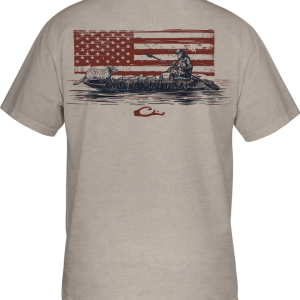 Kayak Flag Tee - Cobblestone Light Heather