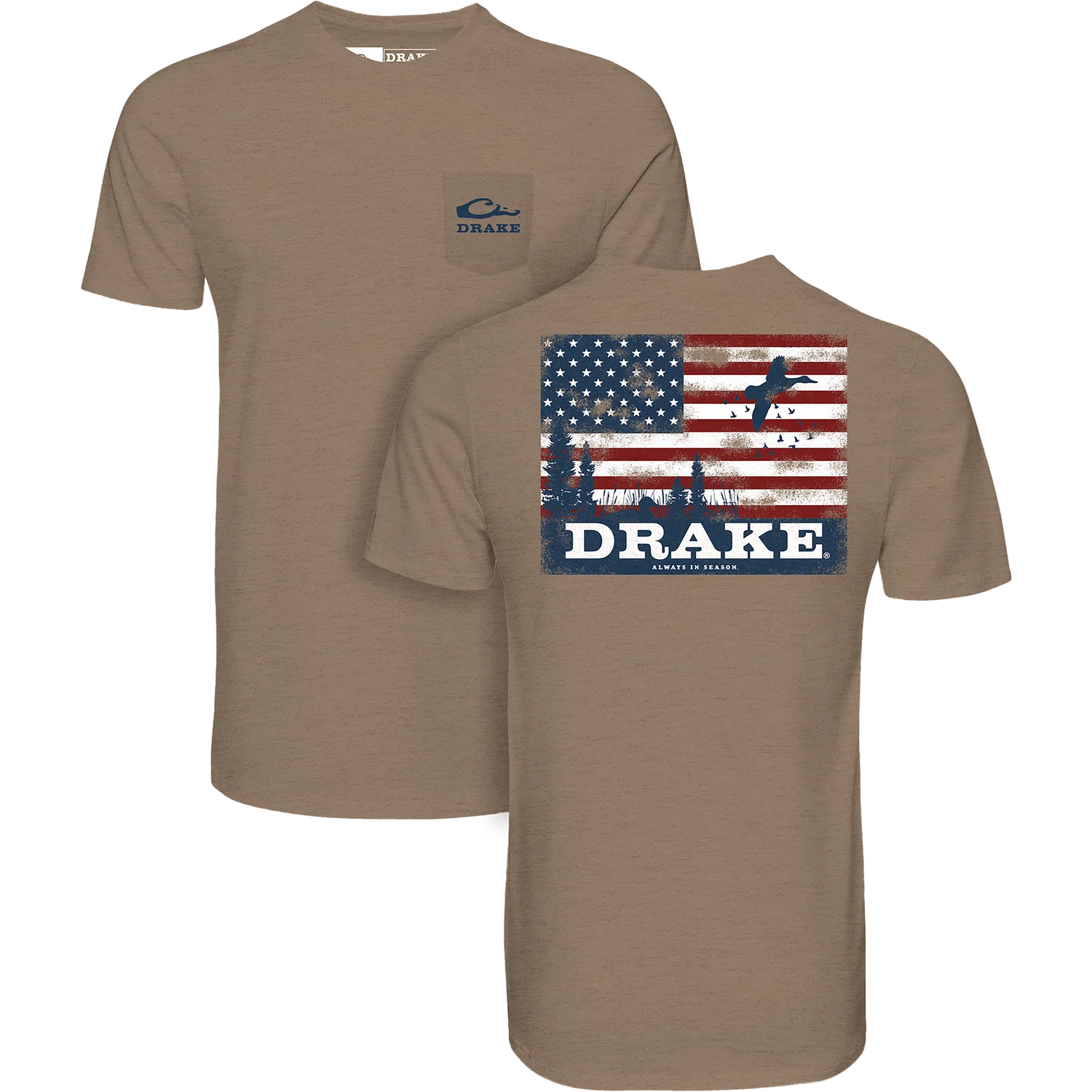 Americana Scenic Flag T-Shirt - Savanna Tan