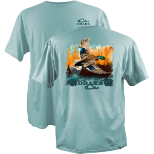 Watercolor Mallard T-Shirt - Aqua Sky