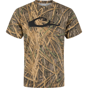 Drake Camo Graphic Logo T-Shirt - Mossy Oak Original Shadow Grass