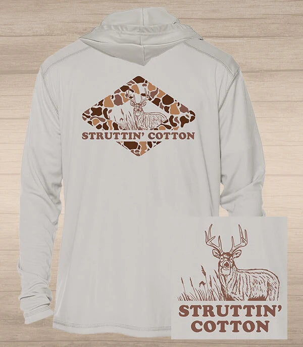 Diamond Buck Performance Hoodie - Grey