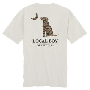 Duck Camo Dog & Moon Tee - Silver