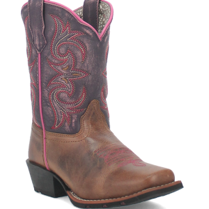 Majesty Leather Children's Boot - Sand/Purple