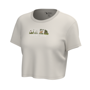 LG In The Wild Graphic Crop SS Tee - Silver