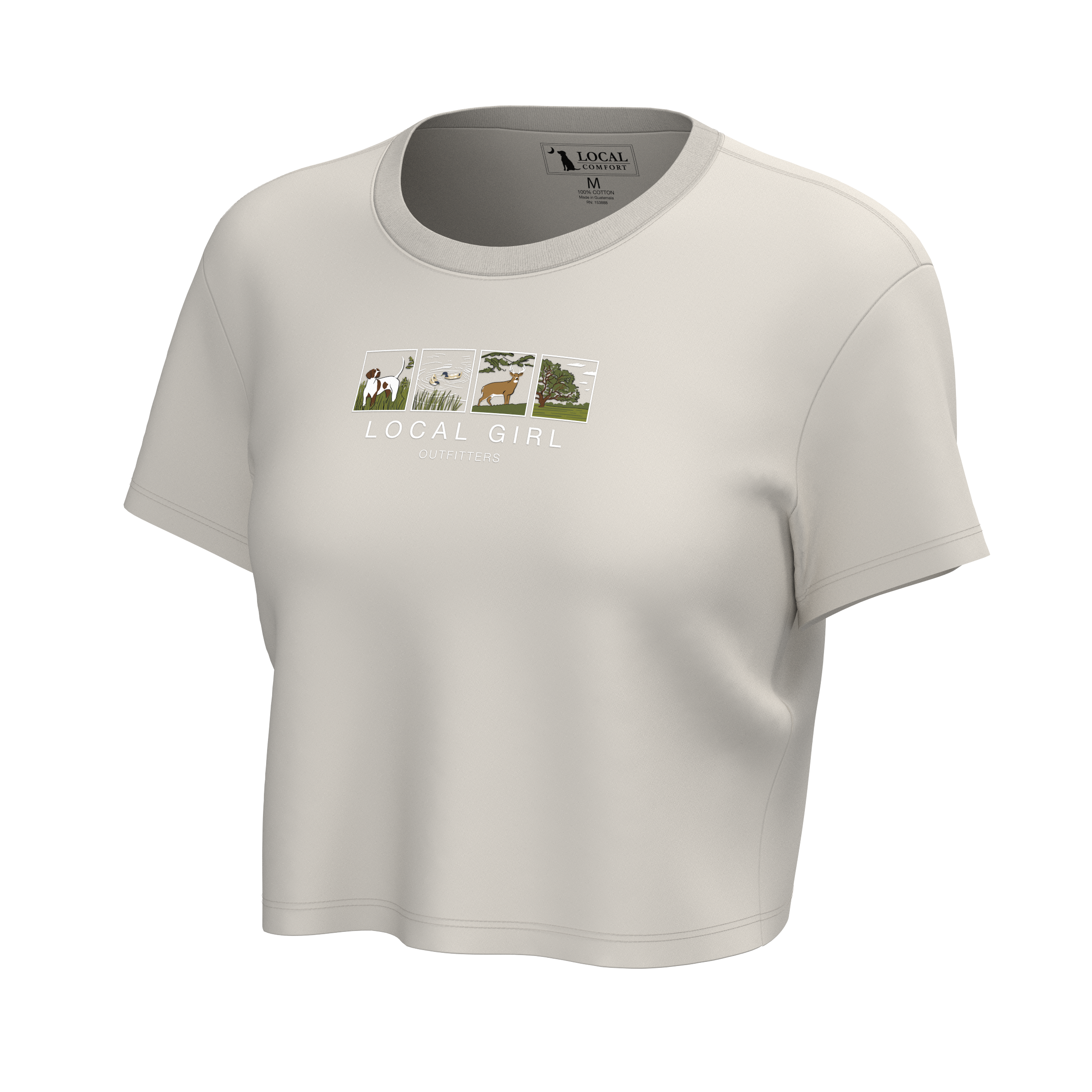 LG In The Wild Graphic Crop SS Tee - Silver