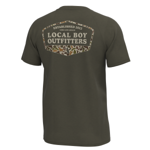 Graphic S/S Heather Blend Crew Tee - Vintage Established Badge