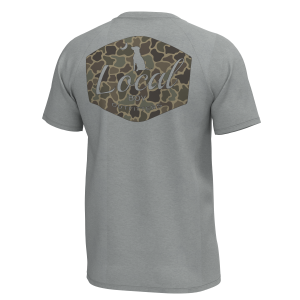 Graphic S/S Heather Blend Crew Tee - Brush Badge