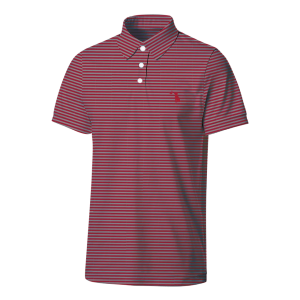 Collegiate Palms Polo - Crimson/Gray