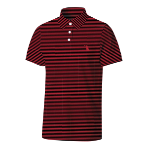 Collegiate Palms Polo - Red & Black