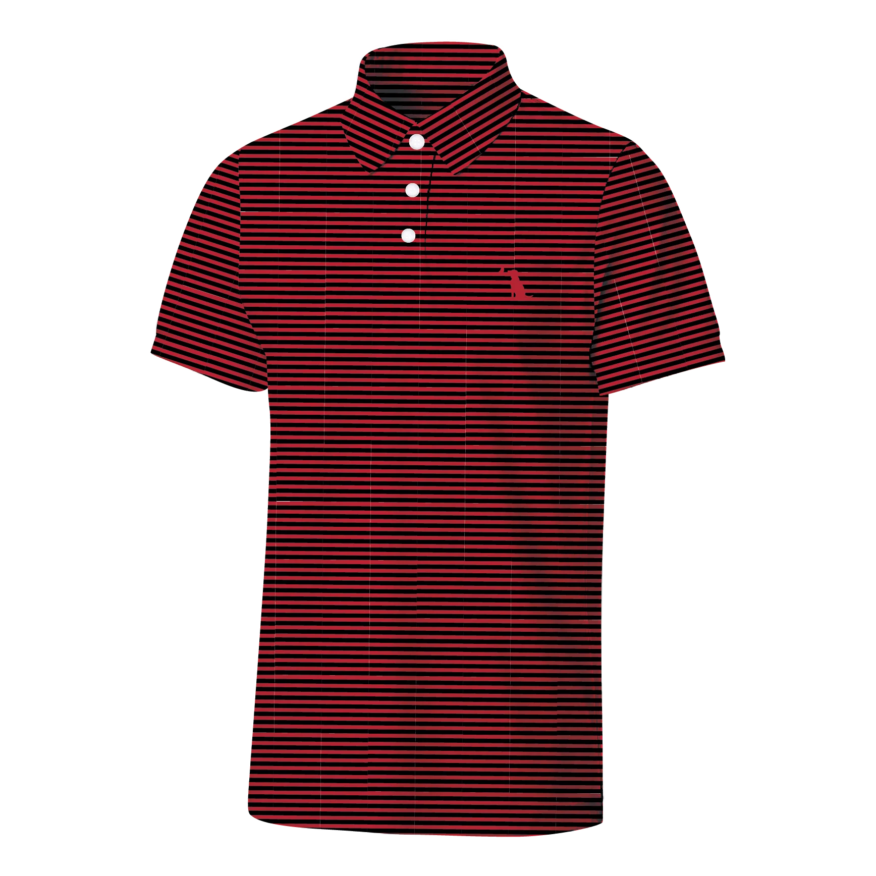 Collegiate Palms Polo - Red & Black