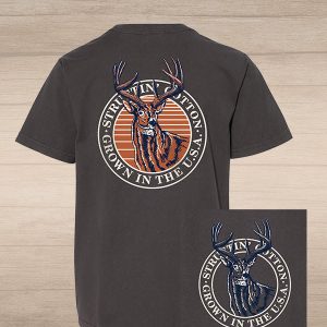 Youth Whitetail Badge Tee - Railroad Grey