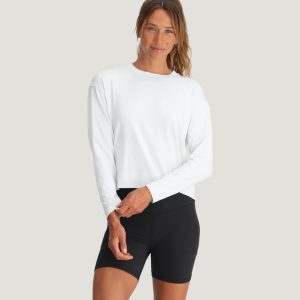 Women's Bamboo Shade Crossover Long Sleeve - Bright White