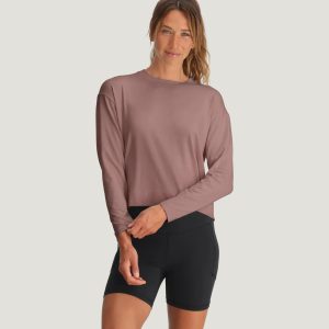 Women's Bamboo Shade Crossover Long Sleeve - Fig