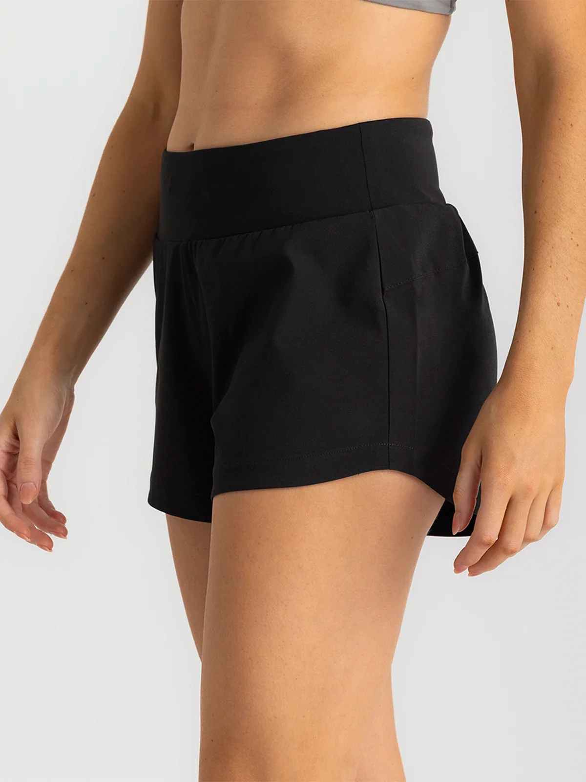 Women's Bamboo-Lined Active Breeze Short 3" - Black - Image 4