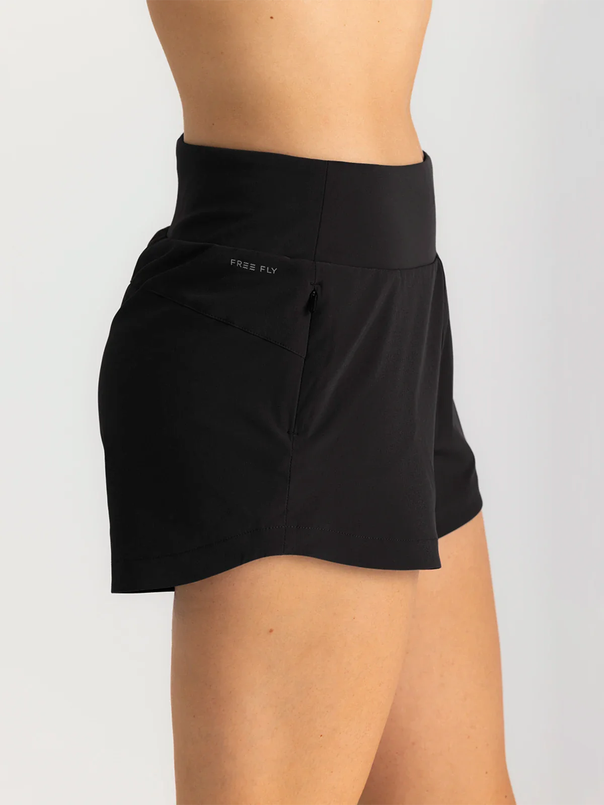 Women's Bamboo-Lined Active Breeze Short 3" - Black - Image 2