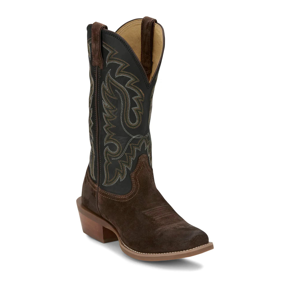 Cowboy Town Suede Western Boot - Chocolate