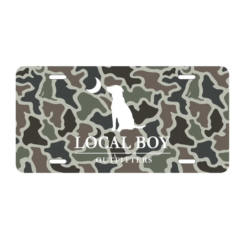 Dog & Moon License Plate - Localflage Bluff