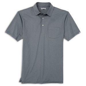 Reef Club Performance Polo - Heathered Navy