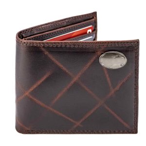 Wrinkle Leather Bifold Wallet - Georgia Southern Concho