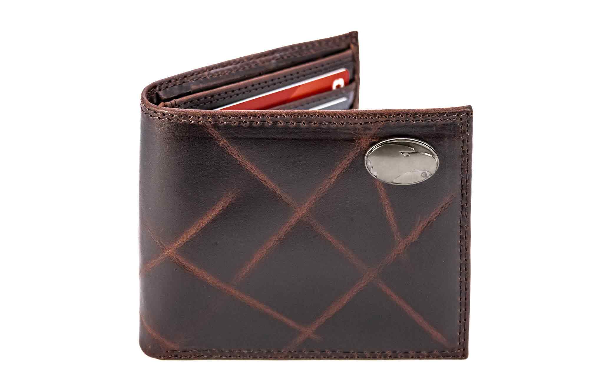Wrinkle Leather Bifold Wallet - Georgia Southern Concho